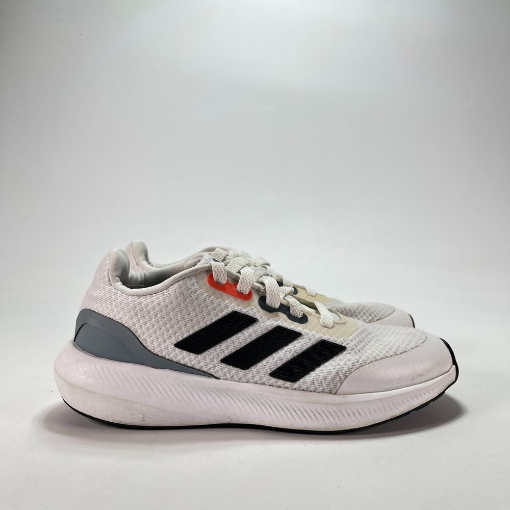 Adidas RunFalcon 3.0 White Black Grey Lace Up Running Shoes HP5843 Youth Size 4